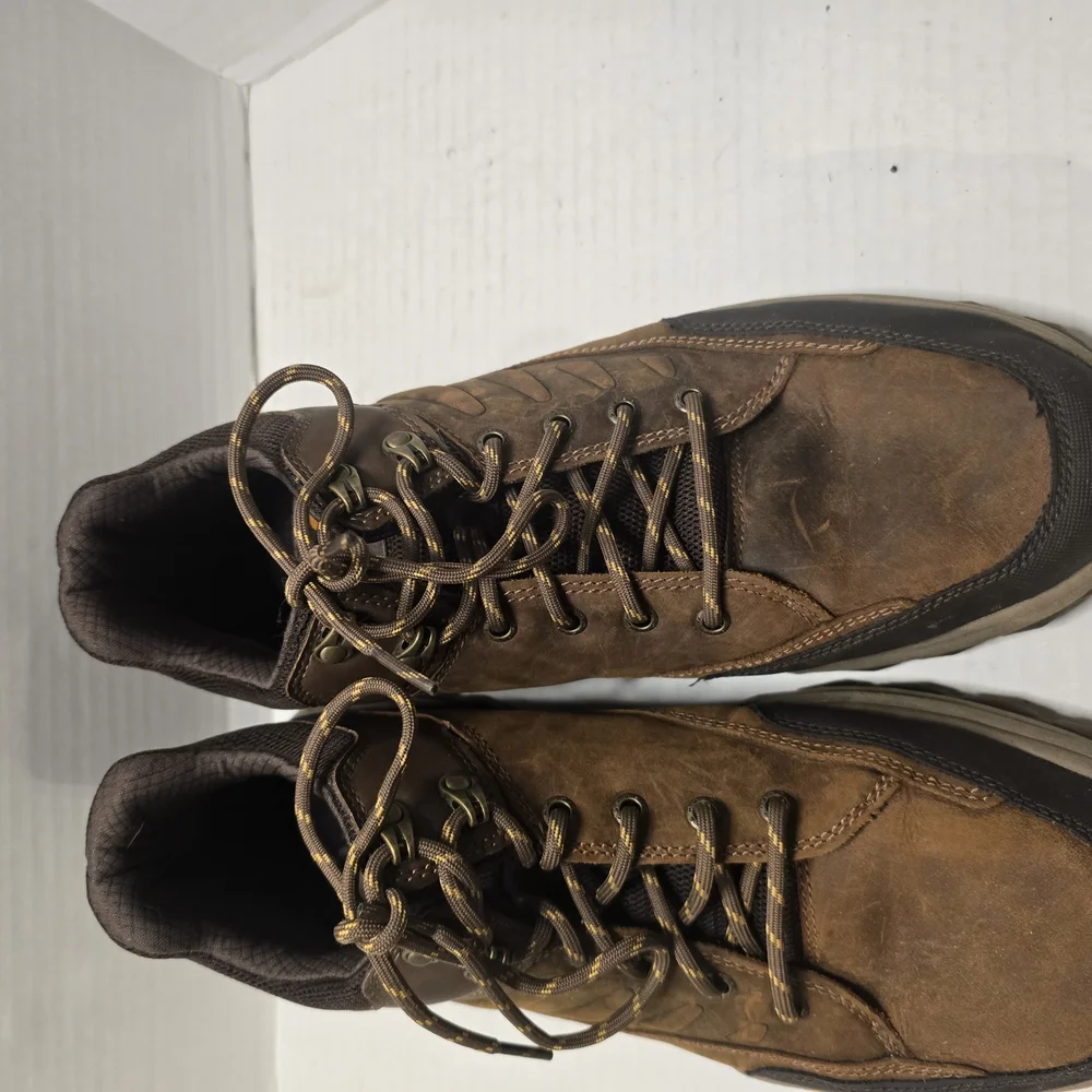 Skechers Brown Boots with Lace-Up Design and Soft Suede Upper